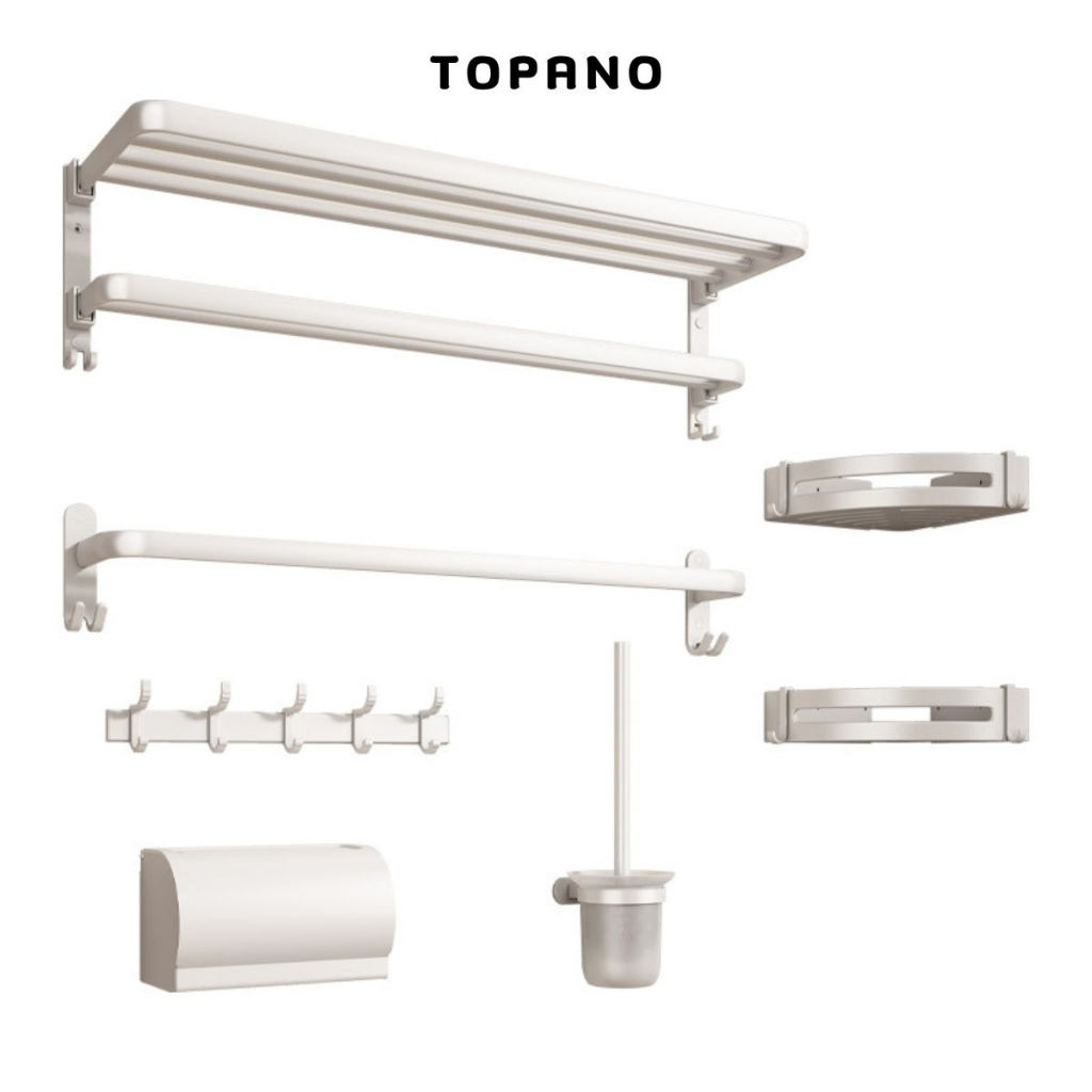 Giá treo khăn tắm TOPANO giá đưng đồ nhà tắm móc quân áo