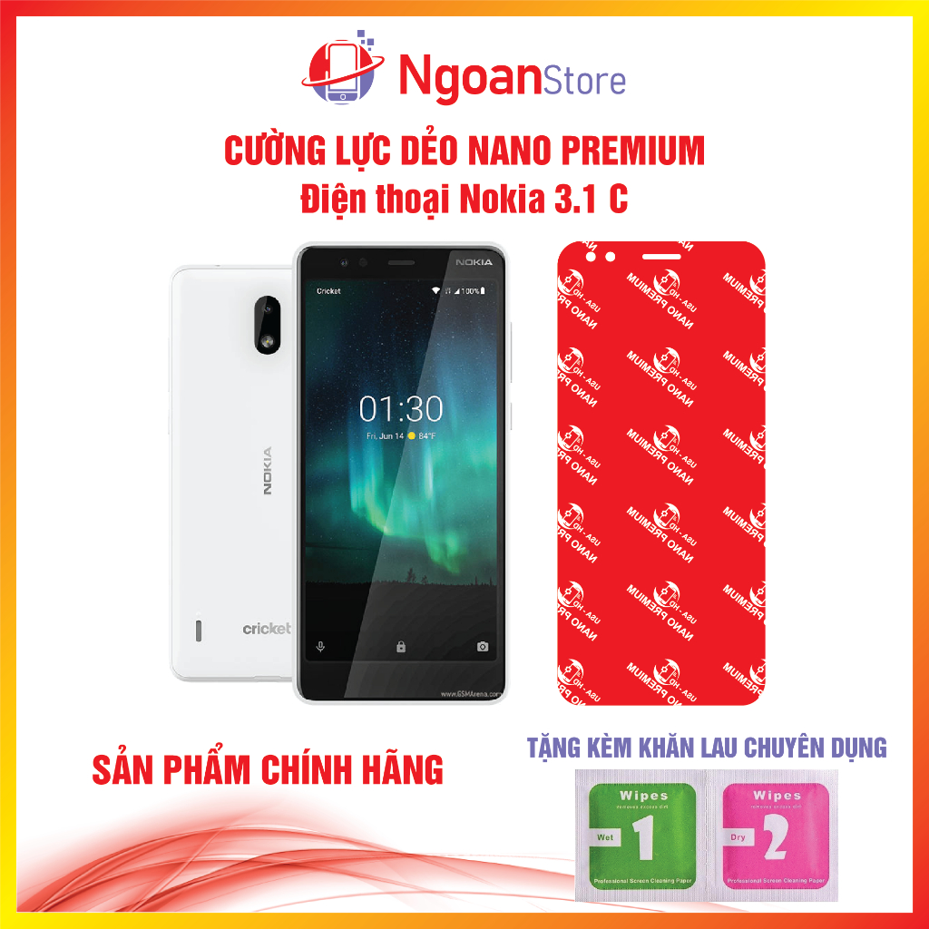 Cường lực dẻo Nano cho điện thoại Nokia 3.1 C - Ngoan Store