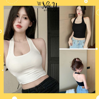 Áo Croptop Nữ Cổ Yếm, Áo Kiểu Cổ Yếm Hở Lưng Siêu Hot Hit