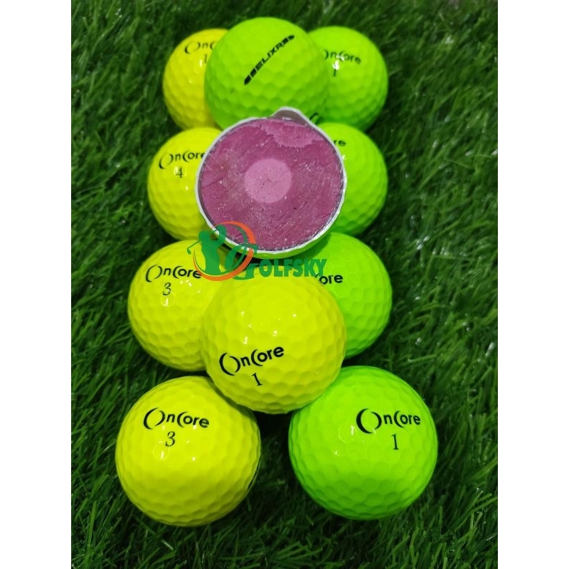 Bóng Golf màu ONCORE 4 lớp độ mới còn trên 90%, Bóng golf Mỹ chính hãng