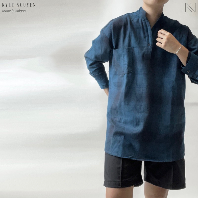 Áo sơmi polo cổ trụ - Caro - CLASSIC SHIRT'S KN