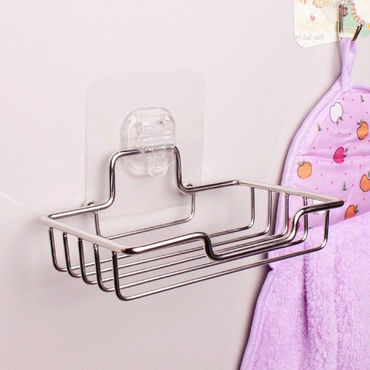 Giá Để Xà Bông Bằng Inox Dán Tường Gọn Gàng Tiện Ích