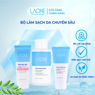 Bộ sản phẩm làm sạch sâu Laone tẩy trang, nước tẩy trang, sữa rửa mặt