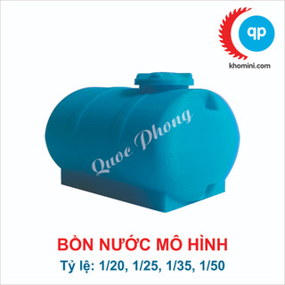 Bồn nước mô hình - loại nằm - có nắp, tỷ lệ 1/35, 1/50