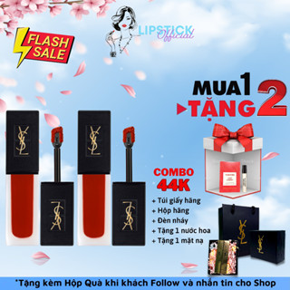  Son Kem YSL Tatouage Couture 212 Đỏ gạch Son YSL  Kem 212 Velvet Cream chất son bóng căng mọng 