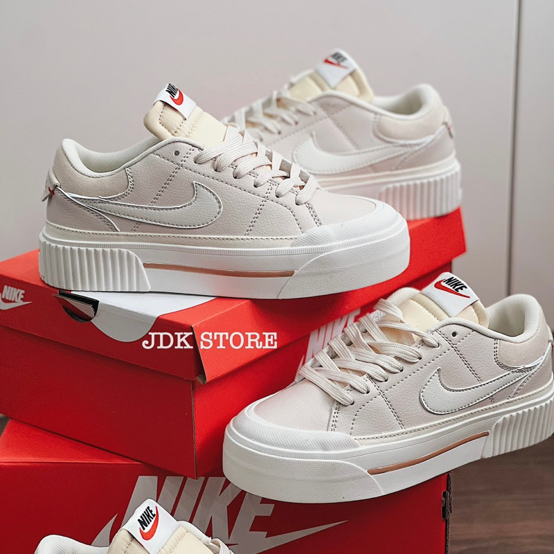 JDK STORE_Giày Sneaker Nik Court Legacy Lift Pearl White Phantom