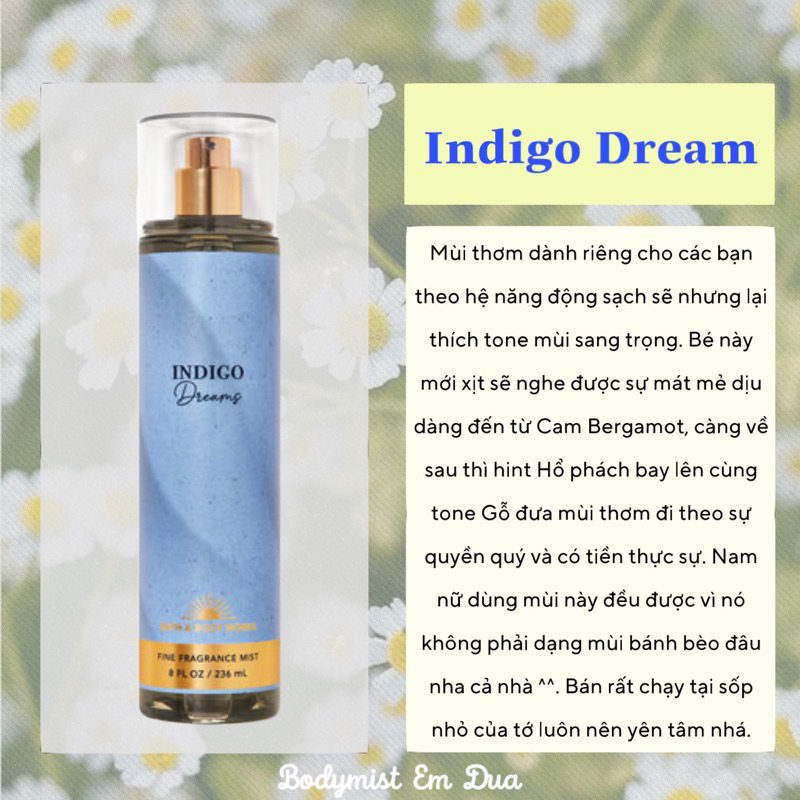 [Bodymist] Xịt Thơm Toàn Thân - INDIGO DREAMS - Em Dứa