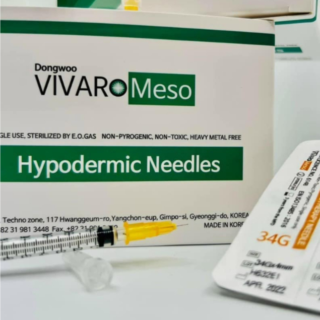Kim tiêm meso 34G 4mm Hàn Quốc, tiêm meso căng bóng