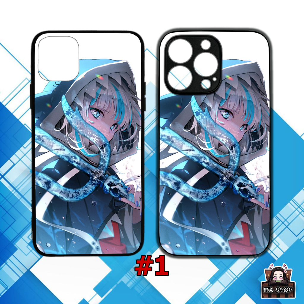 Ốp Lưng IPHONE 6 6s 7 8 7+ 8+ X Xs Max Xr 11 pro max 12 pro 13 pro 14 Pro Plus IP Anime - Gawr Gura