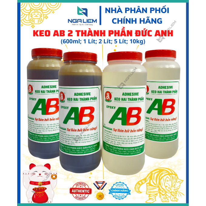 Keo AB 2 Thành Phần Đức Anh (500ml; 1 Lít; 2 Lít; 5 Lít; 10kg)