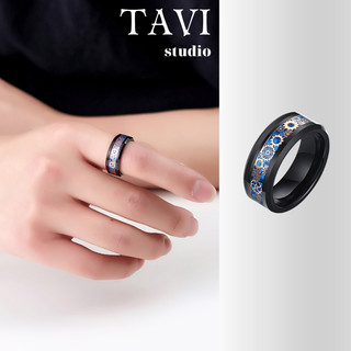 Nhẫn Nam Sawtooth Nhẫn Titan Đính Đá Màu Đen Bạc Thời Trang Tavi Studio Nam Nữ Unisex Cao Cấp Không Gỉ