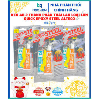 Keo ab 2 thành phần thái lan loại lớn quick epoxy steel alteco siêu cứng, chịu nhiệt chịu nước, dán nhựa dán đá