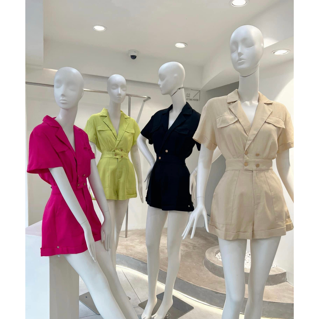 JUM SHORT CỔ VEST NÚT ĐẮP CHÉO THIẾT KẾ CAO CẤP