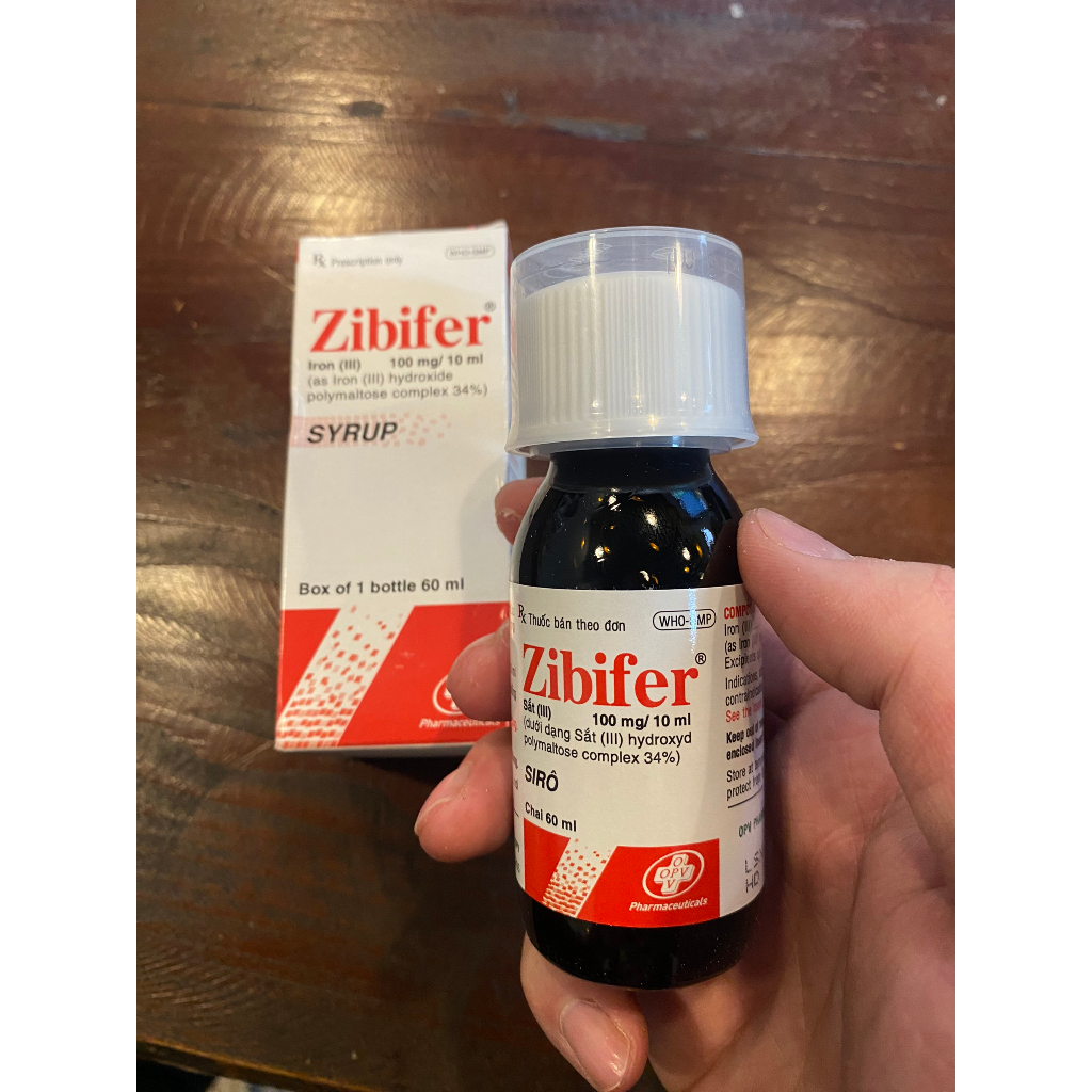 Bổ sung sắt và vitamin, ngừa thiếu máu Zibifer Chai 60ml