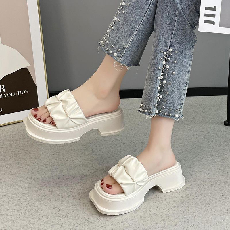 Dép sandal nữ, dép bánh mì nữ đế cao thời trang 2023