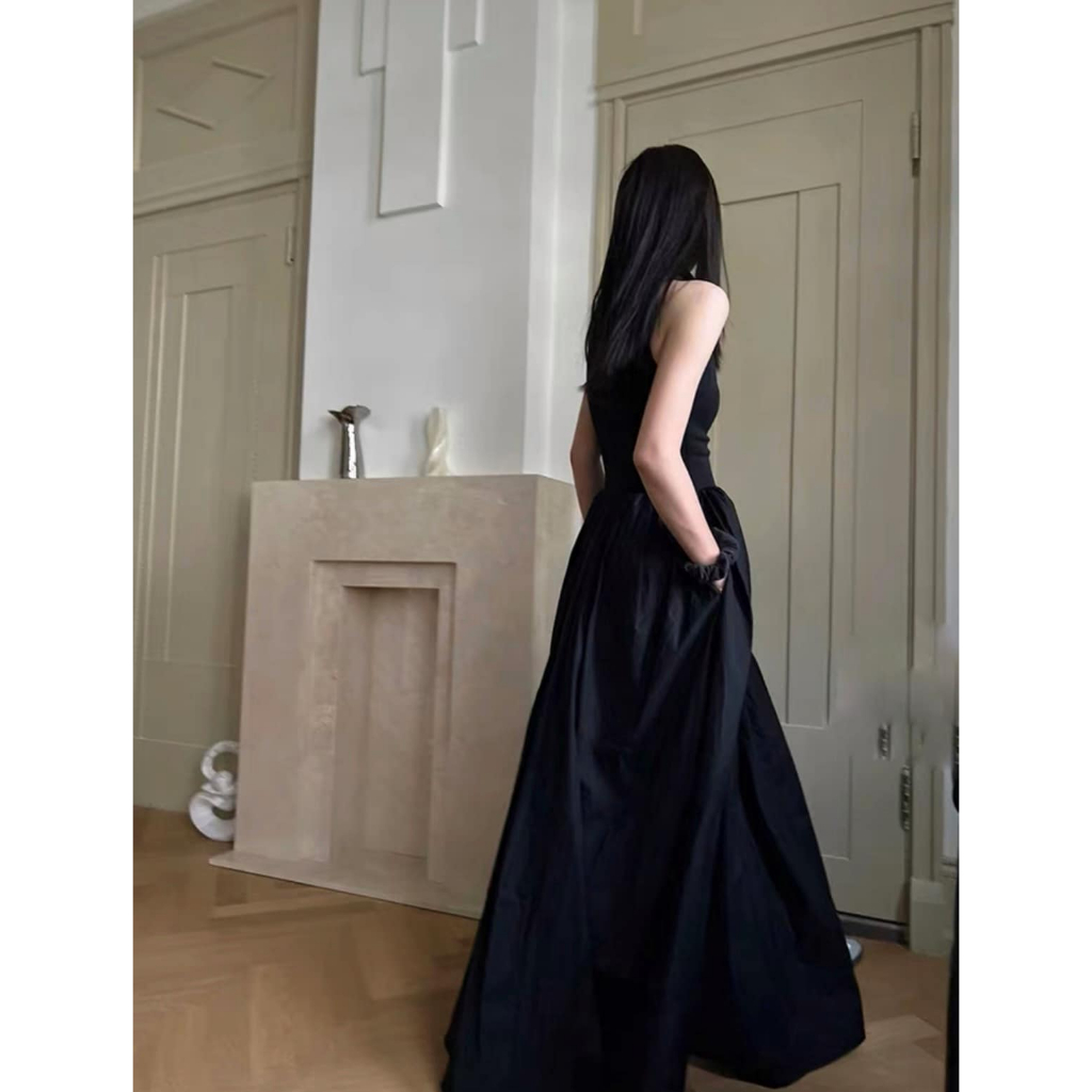 Váy Ba Lỗ Cổ Khóa Zip Nhún Ly Eo Xoè Eclipse Clothing