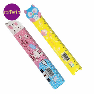 Thước kẻ nhựa 15cm hình con thỏ/con cú