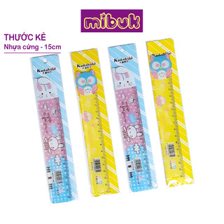 Thước kẻ nhựa 15cm hình con thỏ/con cú