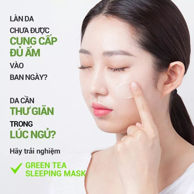 Mặt nạ ngủ trà xanh Innisfree hàng mẫu dùng thử 15ml