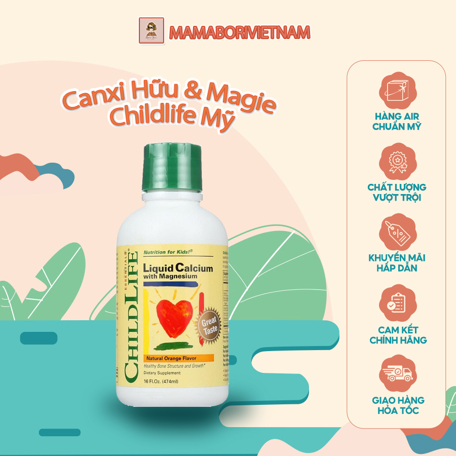 Canxi Hữu Cơ Kèm Kẽm CHILDLIFE MỸ