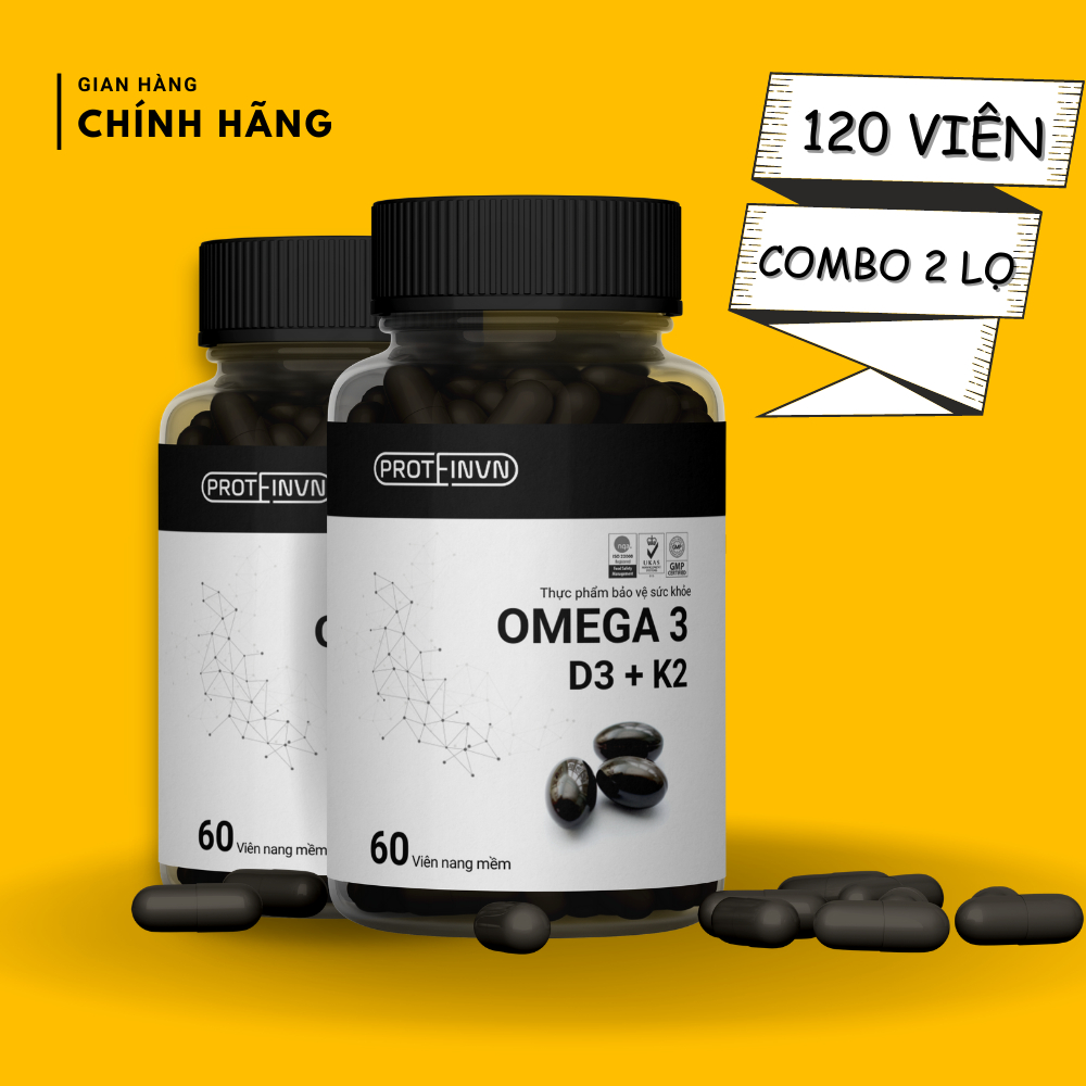 COMBO 2 LỌ Viên uống hỗ trợ xương khớp Omega 3 D3 K2MK7 PROTEINVN 60 viên/lọ