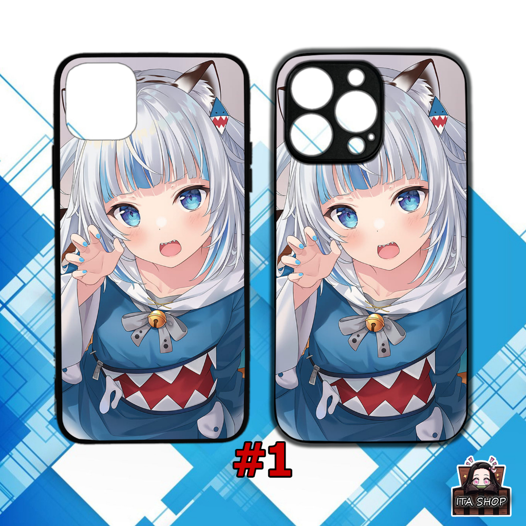 Ốp Lưng IPHONE 6 6s 7 8 7+ 8+ X Xs Max Xr 11 pro max 12 pro 13 pro 14 Pro Plus IP Anime - Gawr Gura