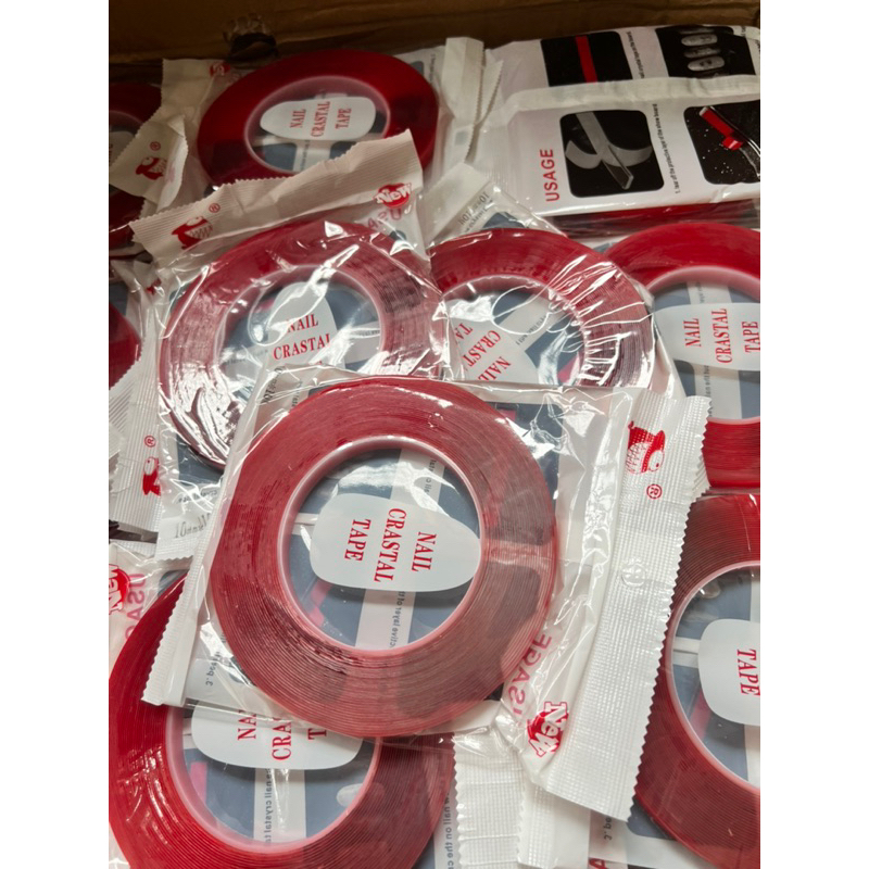 Băng keo đỏ tạo Fan mi,Nailbox, Băng dính tạo Fan Mi