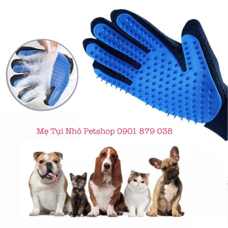 GĂNG TAY TẮM Massage kèm CHẢI LÔNG THÚ CƯNG giúp bé giảm stress