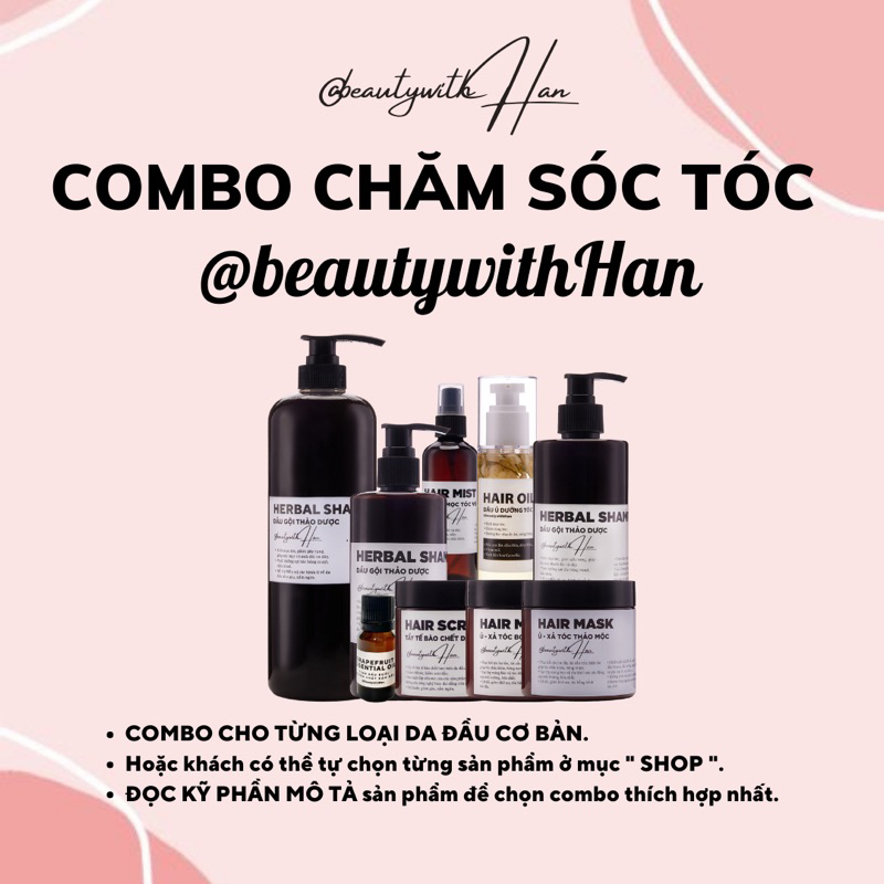 Combo chăm sóc tóc @beautywithHan ( đọc kĩ phần mô tả sản phẩm )
