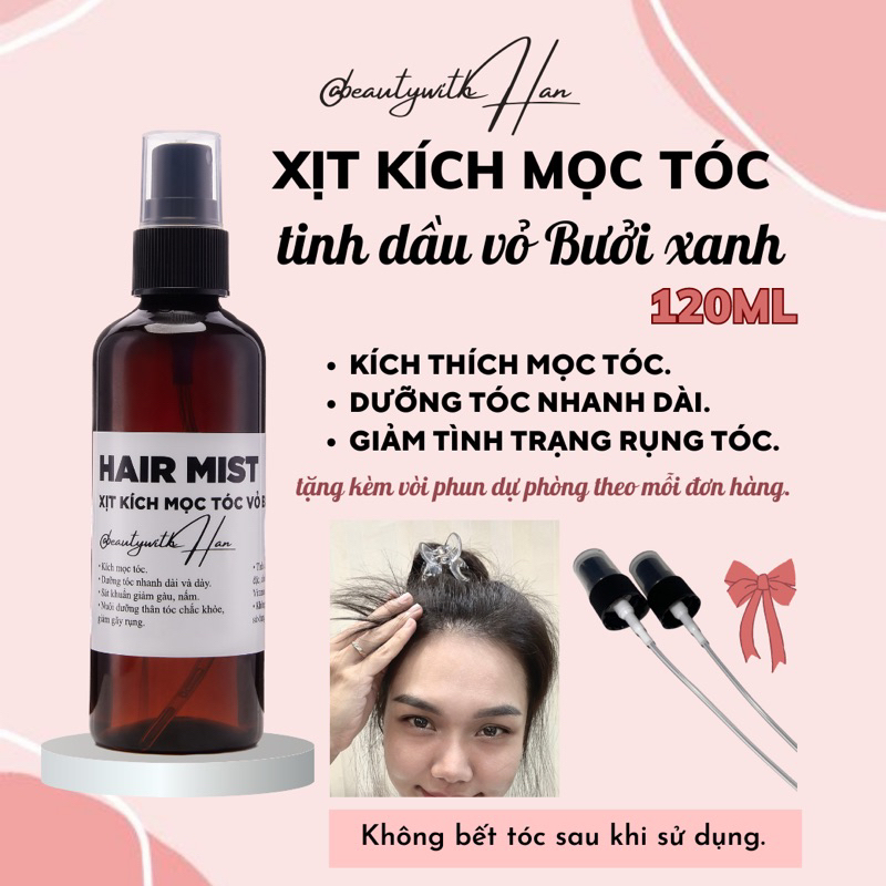 Xịt kích mọc tóc tinh dầu Vỏ Bưởi Xanh @beautywithHan