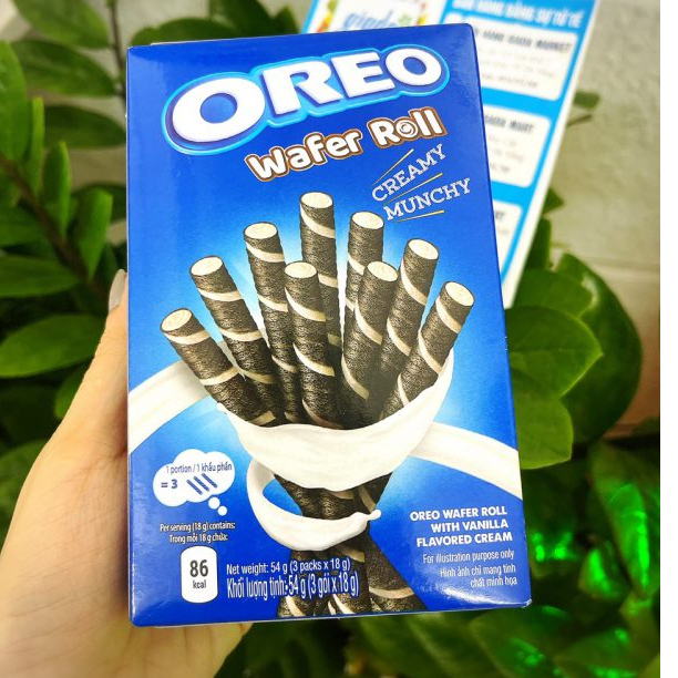 Bánh Quế Oreo Vị Sôcôla Wafer Roll (Hộp 54g)