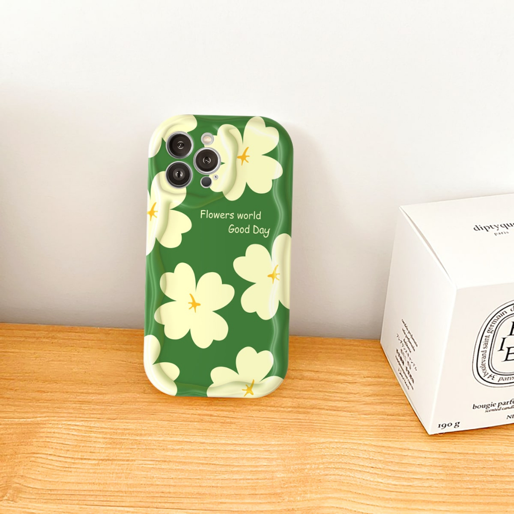 Ốp lưng iphone cạnh sóng nổi Hoa xanh 6/6plus/6s/6splus/7/7plus/8/8plus/x/xs/11/12/13/14/pro/max/promax/plus/shin/case
