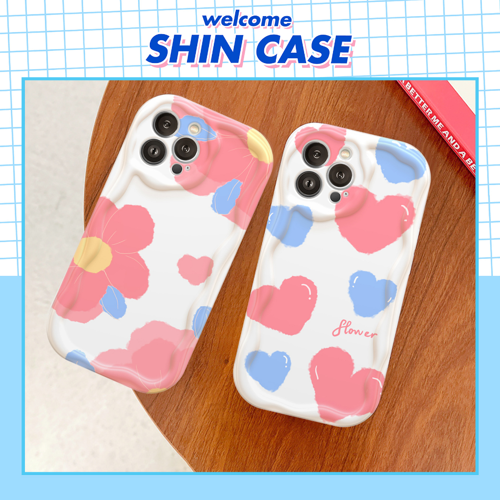 Ốp lưng iphone cạnh sóng nổi Hoa Tim 6/6plus/6s/6splus/7/7plus/8/8plus/x/xs/11/12/13/14/pro/max/promax/plus/shin/case