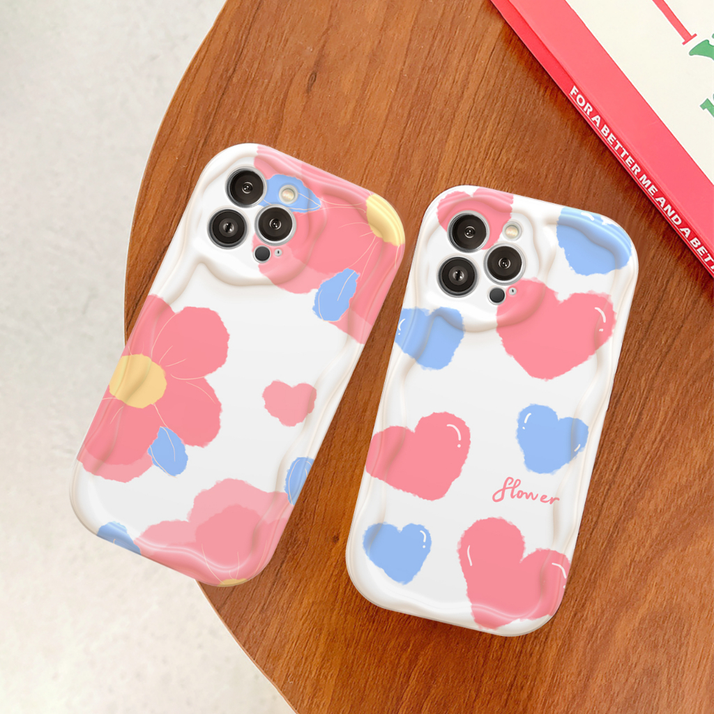 Ốp lưng iphone cạnh sóng nổi Hoa Tim 6/6plus/6s/6splus/7/7plus/8/8plus/x/xs/11/12/13/14/pro/max/promax/plus/shin/case