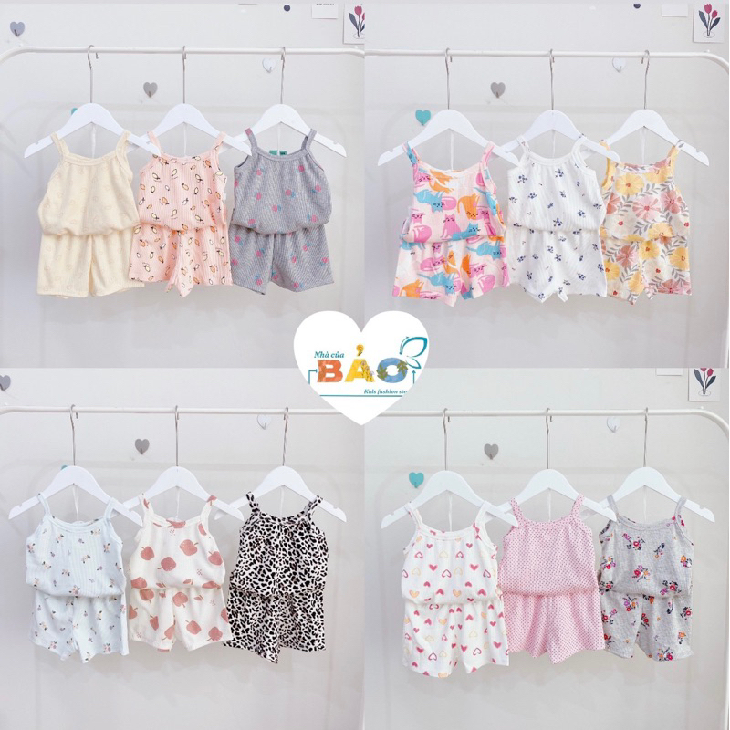 ‼️SALE SỐC‼️SET 3 BỘ 2 DÂY BÉ GÁI SIÊU XINH CHO NGÀY HÈ MÁT MẺ, THẤM HÚT MỒ HÔI (màu ngẫu nhiên)