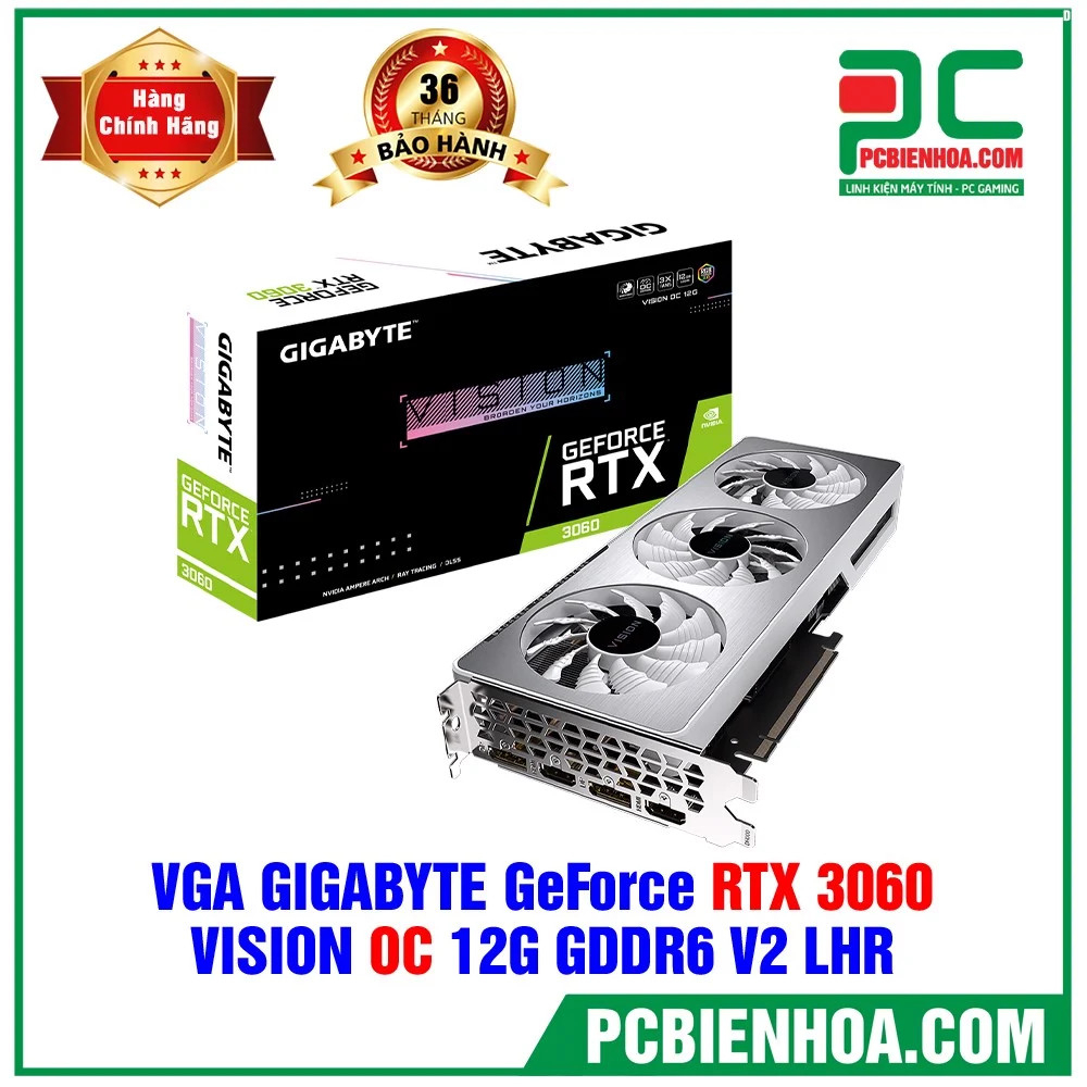 VGA GIGABYTE GEFORCE RTX 3060 VISION OC 12GB GDDR6 V2