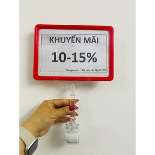 Bộ kẹp và khung nhựa kích thước A5 chuyên dùng trong cửa hàng, siêu thị, bộ khung bảng giá siêu thị A5 trong suốt.