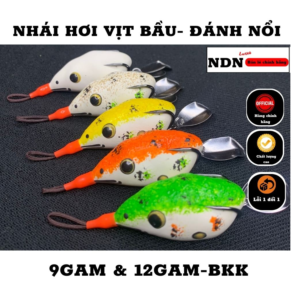 Mồi lure NHÁI HƠI VỊT BẦU DTD Lures, mồi giả câu cá lóc lưỡi câu cá BKK hook action Nổi