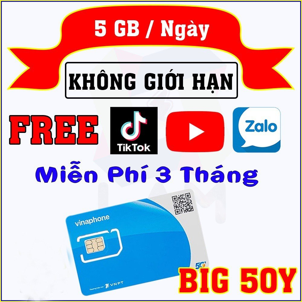 X 3 THÁNG SỬ DỤNG INTERNET FREE Sim Data 4G Lên Mạng BIG50Y