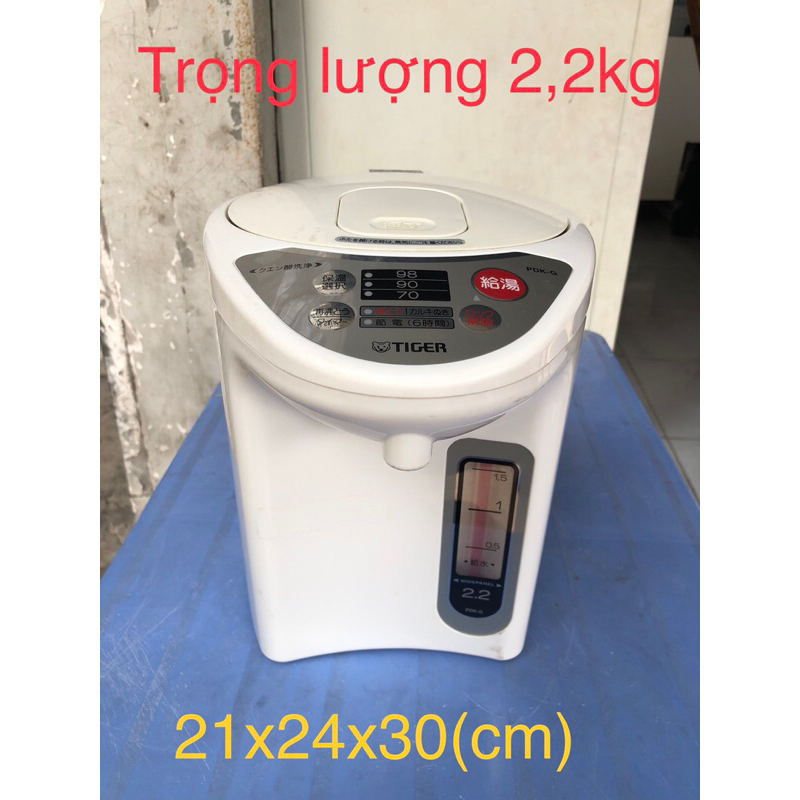Bình thuỷ nội địa Nhật TIGER 2,2Lít, Màu trắng.