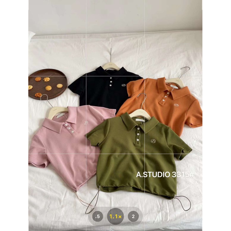 Áo polo thêu MaY rút dây - mã 3315