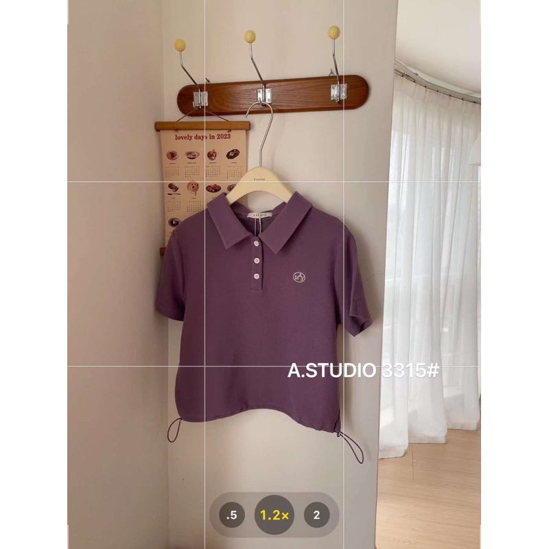 Áo polo thêu MaY rút dây - mã 3315