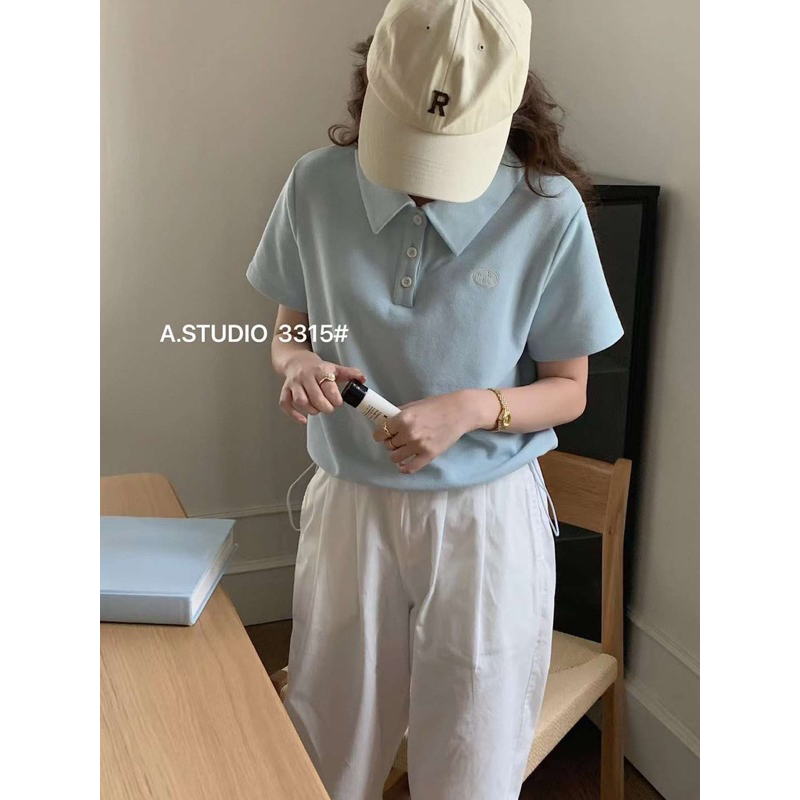 Áo polo thêu MaY rút dây - mã 3315