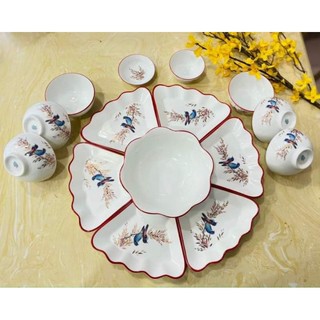 Bộ bát đĩa mặt trời cao cấp Bát Tràng