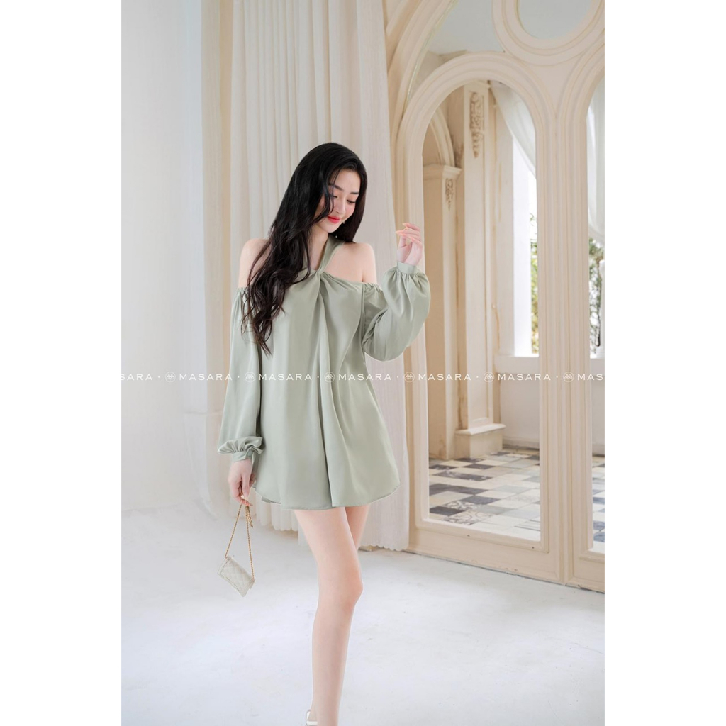 TT 62 - đầm nữ trễ vai tay dài siêu xinh xắn
