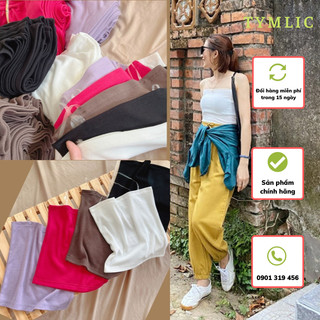 Áo ống thun gân dây trong 5 màu tymlic