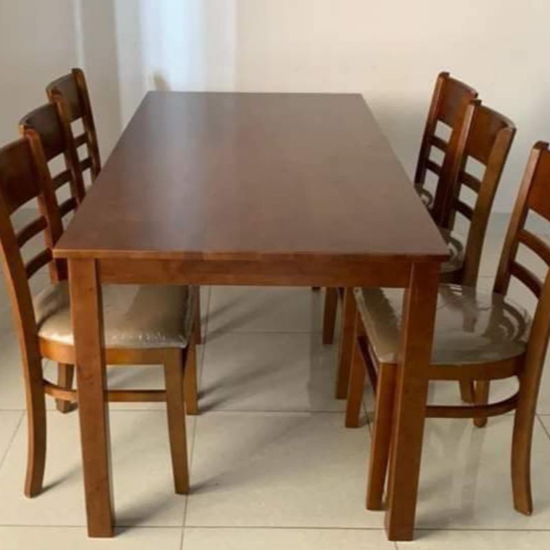 Bộ bàn ăn Cabin 1m6 và 6 ghế