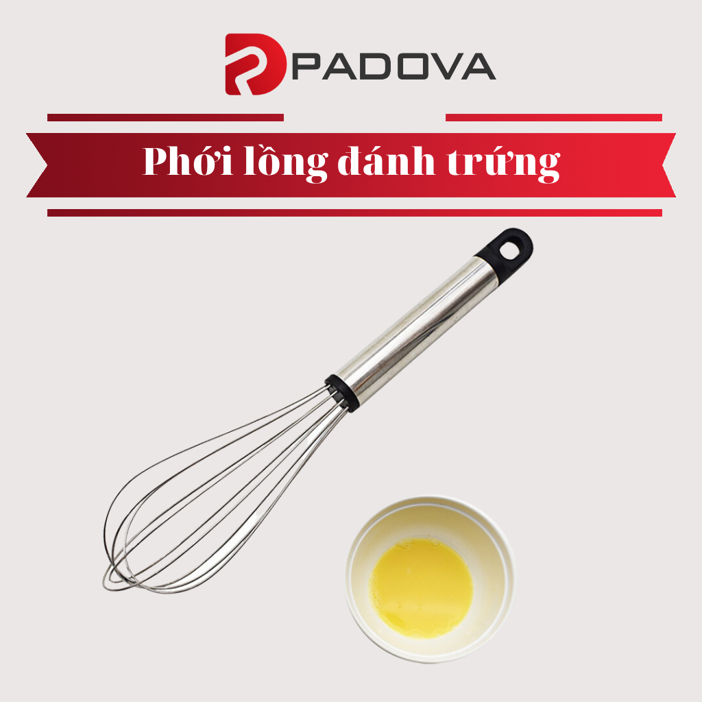 Phới Lồng Đánh Trứng, Khuấy Bột Cầm Tay Bằng Thép Không Gỉ PADOVA 1071