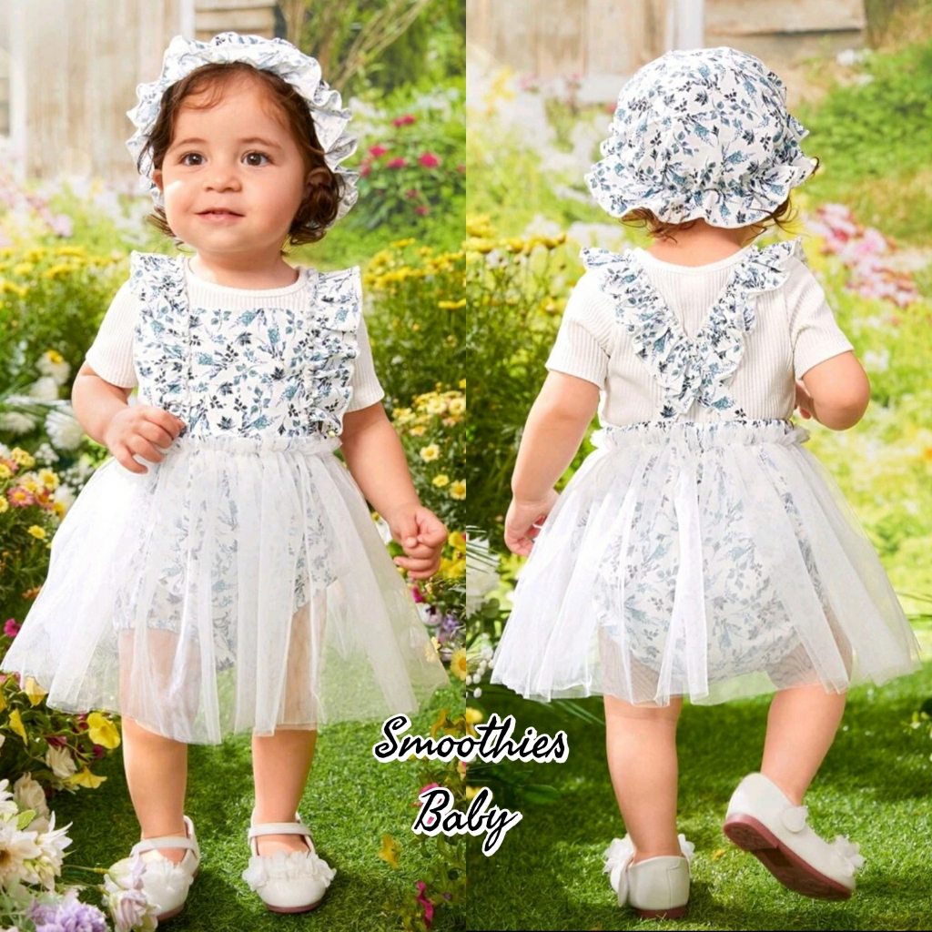 BODYSUIT BỘ LIỀN THÂN KIỂU ĐẦM CHO BÉ GÁI 3 - 11KG