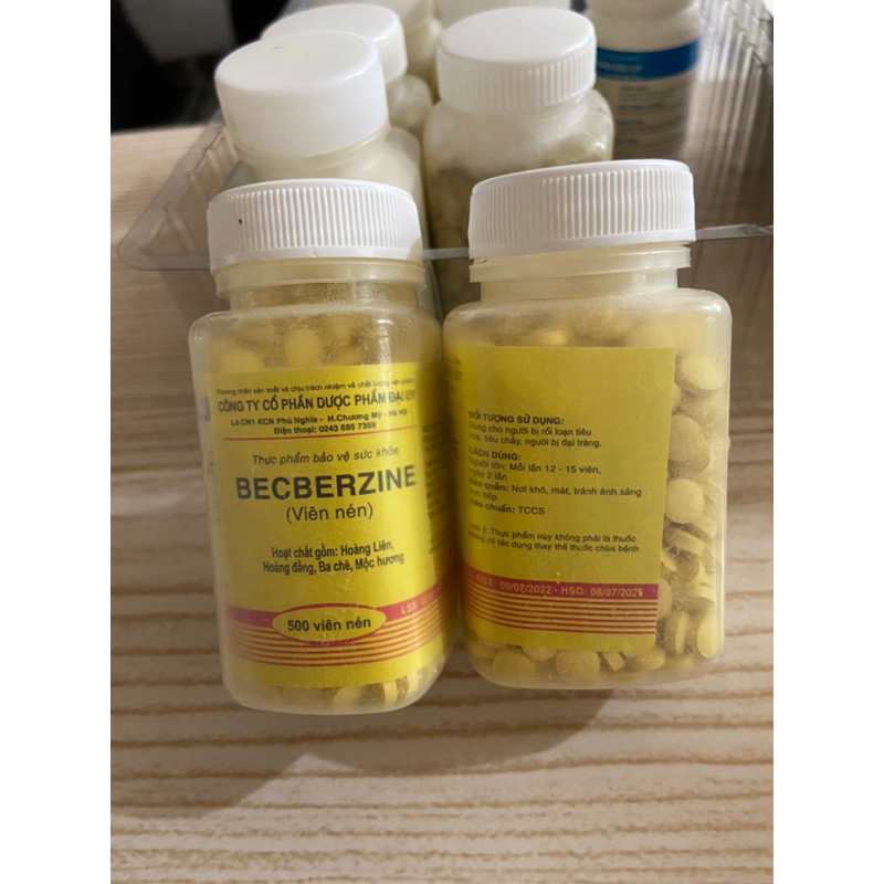 Berberin Đại Uy lọ 500 viên nén